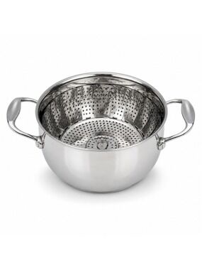 David Burke Gourmet Pro 3 Qt Stainless Steel Pot w/ Collapsible Steamer Insert